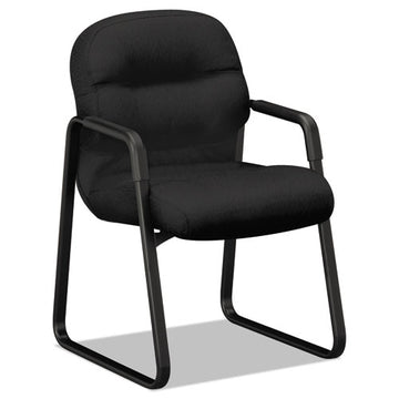 HON® Pillow-soft 2090 Series Guest Arm Chair, Leather, 31.25" X 35.75" X 36", Black freeshipping - TVN Wholesale